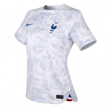 Francuska Koszulka Wyjazdowa damskie MŚ 2022 Krótki Rękaw