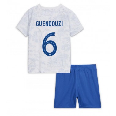 Francuska Matteo Guendouzi #6 Koszulka Wyjazdowa dzieci MŚ 2022 Krótki Rękaw (+ krótkie spodenki)