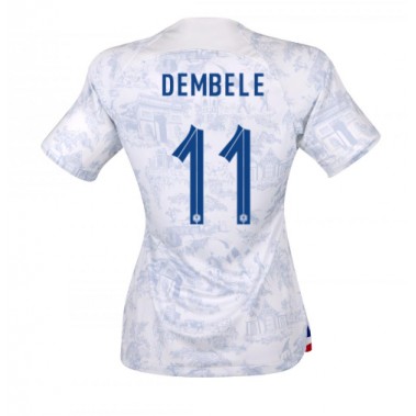 Francuska Ousmane Dembele #11 Koszulka Wyjazdowa damskie MŚ 2022 Krótki Rękaw