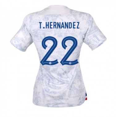 Francuska Theo Hernandez #22 Koszulka Wyjazdowa damskie MŚ 2022 Krótki Rękaw