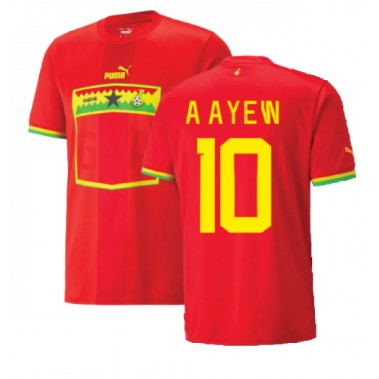 Gana Andre Ayew #10 Koszulka Wyjazdowa MŚ 2022 Krótki Rękaw