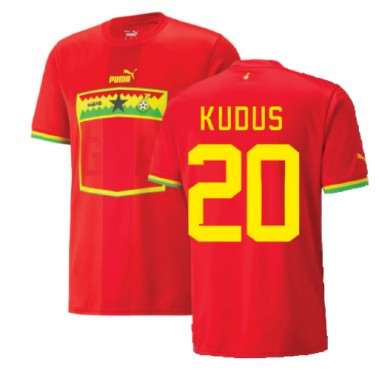 Gana Mohammed Kudus #20 Koszulka Wyjazdowa MŚ 2022 Krótki Rękaw