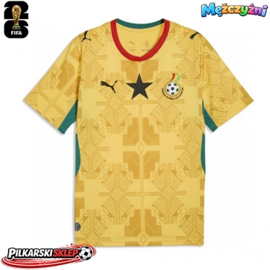 Ghana Koszulka Wyjazdowa MŚ 2026 Krótki Rękaw