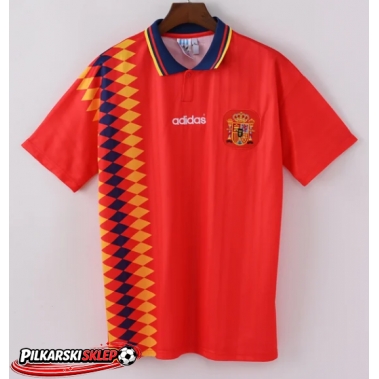 Hiszpania 1994 Koszulka Retro Podstawowa Krótki Rękaw