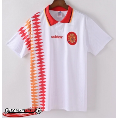Hiszpania 1994 Koszulka Retro Wyjazdowa Krótki Rękaw