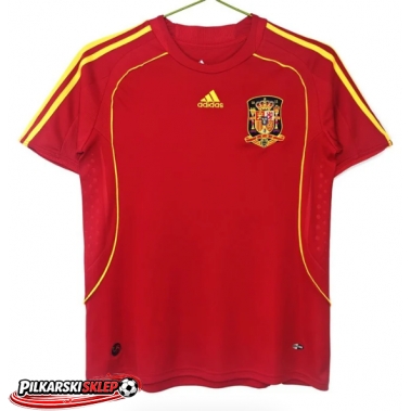 Hiszpania 2008 Koszulka Retro Podstawowa Krótki Rękaw