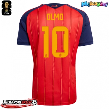 Hiszpania Dani Olmo #10 Koszulka Podstawowa MŚ 2026 Krótki Rękaw