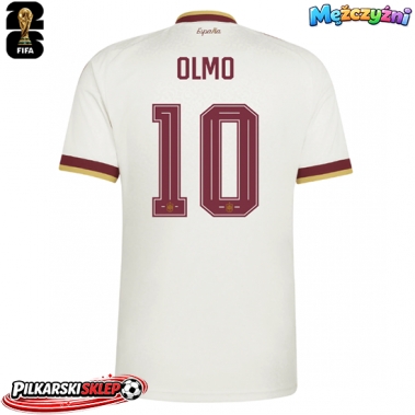Hiszpania Dani Olmo #10 Koszulka Wyjazdowa MŚ 2026 Krótki Rękaw