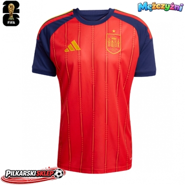 Hiszpania Koszulka Podstawowa MŚ 2026 Krótki Rękaw