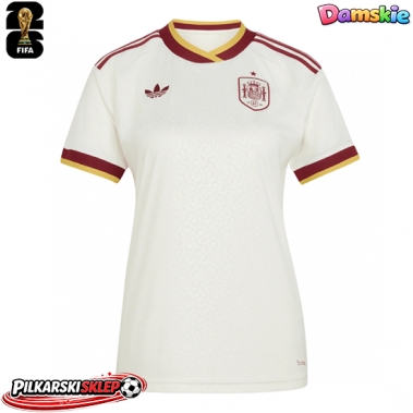 Hiszpania Koszulka Wyjazdowa damskie MŚ 2026 Krótki Rękaw