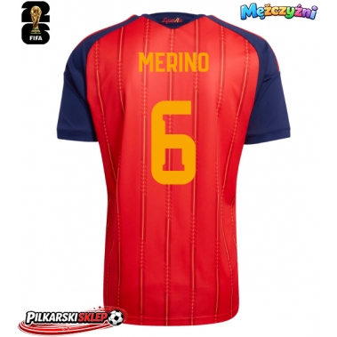 Hiszpania Mikel Merino #6 Koszulka Podstawowa MŚ 2026 Krótki Rękaw
