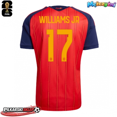 Hiszpania Nico Williams #17 Koszulka Podstawowa MŚ 2026 Krótki Rękaw