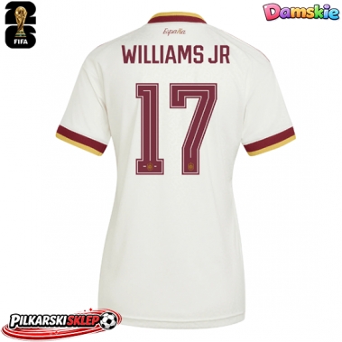 Hiszpania Nico Williams #17 Koszulka Wyjazdowa damskie MŚ 2026 Krótki Rękaw