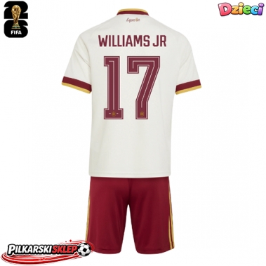 Hiszpania Nico Williams #17 Koszulka Wyjazdowa dzieci MŚ 2026 Krótki Rękaw (+ krótkie spodenki)