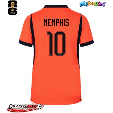 Holandia Memphis Depay #10 Koszulka Podstawowa MŚ 2026 Krótki Rękaw