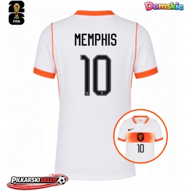 Holandia Memphis Depay #10 Koszulka Wyjazdowa damskie MŚ 2026 Krótki Rękaw
