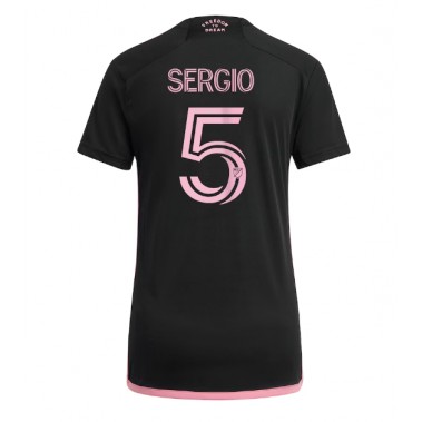 Inter Miami Sergio Busquets #5 Koszulka Wyjazdowa damskie 2023-24 Krótki Rękaw