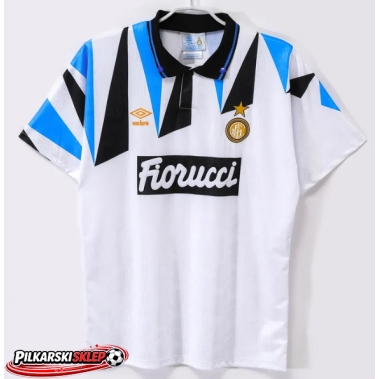 Inter Milan 1992-1993 Koszulka Retro Wyjazdowa Krótki Rękaw