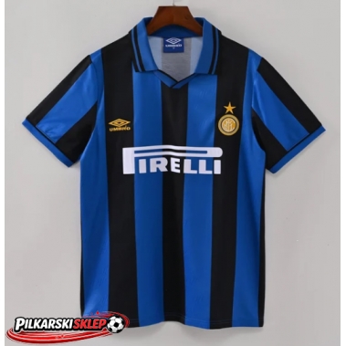 Inter Milan 1995-1996 Koszulka Retro Podstawowa Krótki Rękaw
