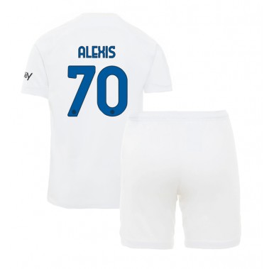 Inter Milan Alexis Sanchez #70 Koszulka Wyjazdowa dzieci 2023-24 Krótki Rękaw (+ krótkie spodenki)