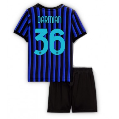 Inter Milan Matteo Darmian #36 Koszulka Podstawowa dzieci 2025-26 Krótki Rękaw (+ krótkie spodenki)