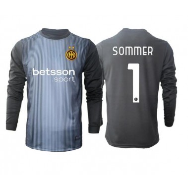 Inter Milan Yann Sommer #1 Bramkarskie Koszulka Podstawowa 2025-26 Długi Rękaw Inter Milan Yann Sommer #1 Bramkarskie Koszulka Podstawowa 2025-26 Długi Rękaw