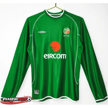 Irlandia 2002 Koszulka Retro Podstawowa Długi Rękaw