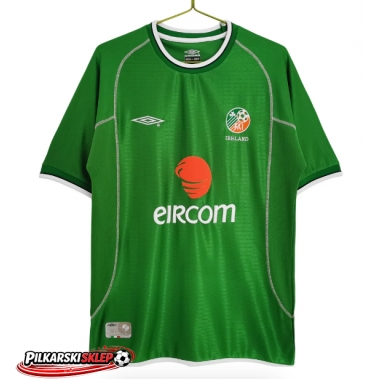 Irlandia 2002 Koszulka Retro Podstawowa Krótki Rękaw