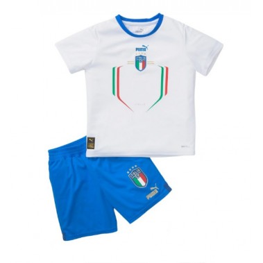 Italija Koszulka Wyjazdowa dzieci 2022 Krótki Rękaw (+ krótkie spodenki)
