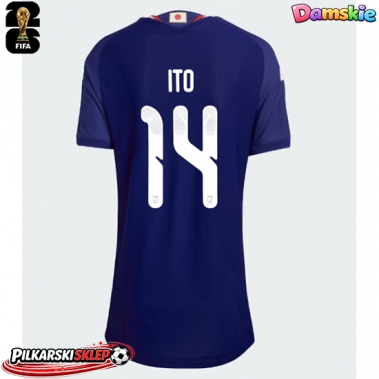 Japonia Junya Ito #14 Koszulka Podstawowa damskie MŚ 2026 Krótki Rękaw
