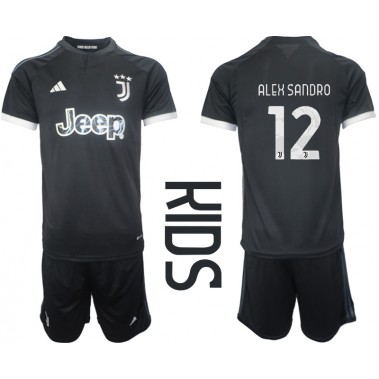 Juventus Alex Sandro #12 Koszulka Trzecia dzieci 2023-24 Krótki Rękaw (+ krótkie spodenki)