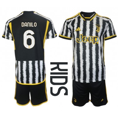 Juventus Danilo Luiz #6 Koszulka Podstawowa dzieci 2023-24 Krótki Rękaw (+ krótkie spodenki)