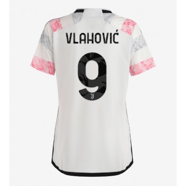 Juventus Dusan Vlahovic #9 Koszulka Wyjazdowa damskie 2023-24 Krótki Rękaw