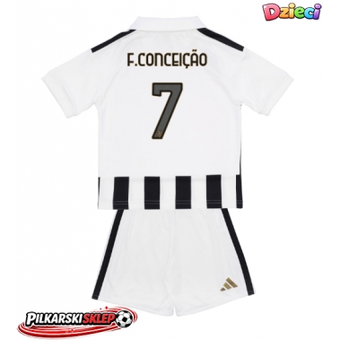 Juventus Francisco Conceicao #7 Koszulka Podstawowa dzieci 2026-27 Krótki Rękaw (+ krótkie spodenki)