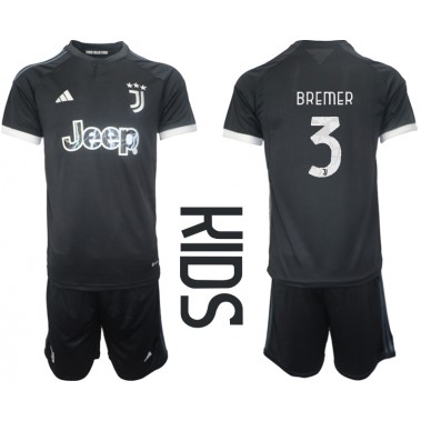 Juventus Gleison Bremer #3 Koszulka Trzecia dzieci 2023-24 Krótki Rękaw (+ krótkie spodenki)