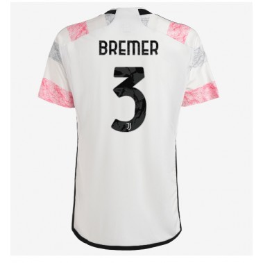Juventus Gleison Bremer #3 Koszulka Wyjazdowa 2023-24 Krótki Rękaw