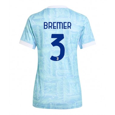 Juventus Gleison Bremer #3 Koszulka Wyjazdowa damskie 2025-26 Krótki Rękaw Juventus Gleison Bremer #3 Koszulka Wyjazdowa damskie 2025-26 Krótki Rękaw