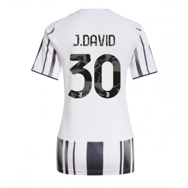 Juventus Jonathan David #30 Koszulka Podstawowa damskie 2025-26 Krótki Rękaw