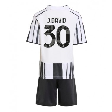 Juventus Jonathan David #30 Koszulka Podstawowa dzieci 2025-26 Krótki Rękaw (+ krótkie spodenki)