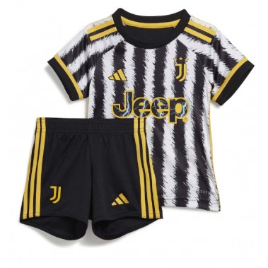Juventus Koszulka Podstawowa dzieci 2023-24 Krótki Rękaw (+ krótkie spodenki)