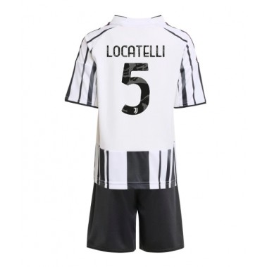 Juventus Manuel Locatelli #5 Koszulka Podstawowa dzieci 2025-26 Krótki Rękaw (+ krótkie spodenki)