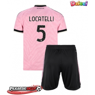 Juventus Manuel Locatelli #5 Koszulka Wyjazdowa dzieci 2026-27 Krótki Rękaw (+ krótkie spodenki)