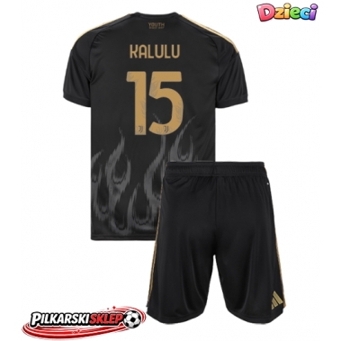 Juventus Pierre Kalulu #15 Koszulka Trzecia dzieci 2026-27 Krótki Rękaw (+ krótkie spodenki)