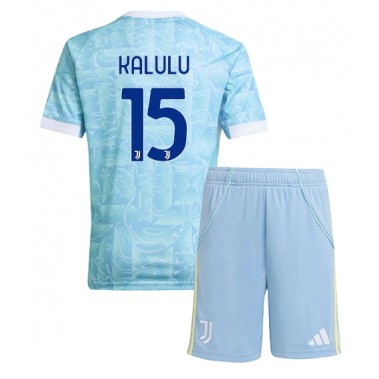 Juventus Pierre Kalulu #15 Koszulka Wyjazdowa dzieci 2025-26 Krótki Rękaw (+ krótkie spodenki) Juventus Pierre Kalulu #15 Koszulka Wyjazdowa dzieci 2025-26 Krótki Rękaw (+ krótkie spodenki)