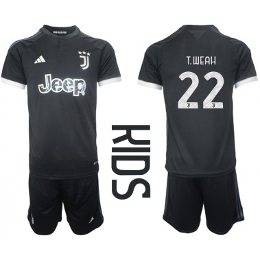 Juventus Timothy Weah #22 Koszulka Trzecia dzieci 2023-24 Krótki Rękaw (+ krótkie spodenki)