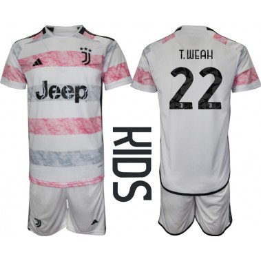 Juventus Timothy Weah #22 Koszulka Wyjazdowa dzieci 2023-24 Krótki Rękaw (+ krótkie spodenki)