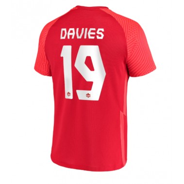 Kanada Alphonso Davies #19 Koszulka Podstawowa MŚ 2022 Krótki Rękaw