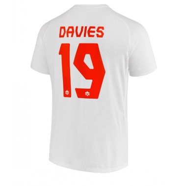 Kanada Alphonso Davies #19 Koszulka Wyjazdowa MŚ 2022 Krótki Rękaw