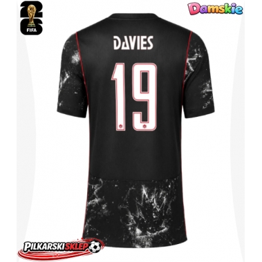 Kanada Alphonso Davies #19 Koszulka Wyjazdowa damskie MŚ 2026 Krótki Rękaw