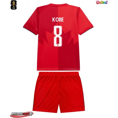 Kanada Ismael Kone #8 Koszulka Podstawowa dzieci MŚ 2026 Krótki Rękaw (+ krótkie spodenki)